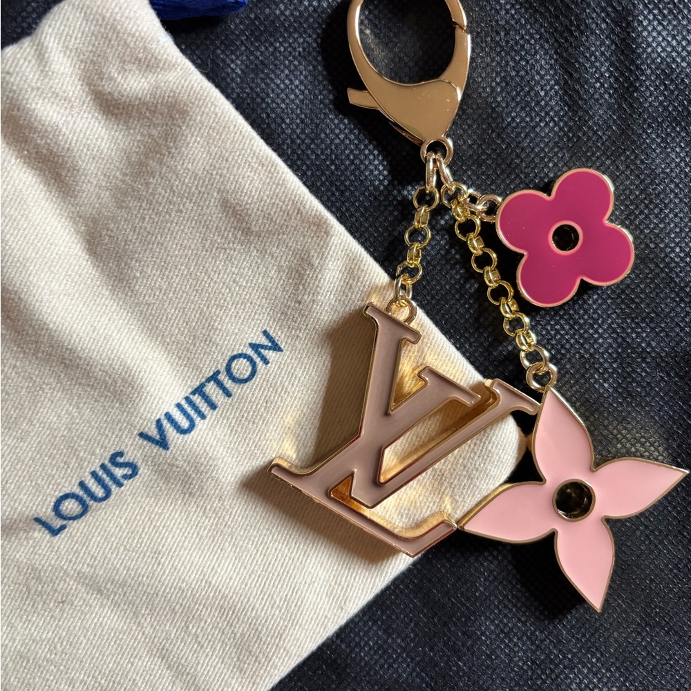 Designer Inspired Gold Keychain with charms